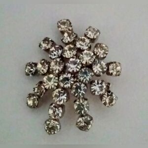 Vintage Rhinestone Spray Shaped Brooch